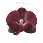 Orchid Barrette in Chili