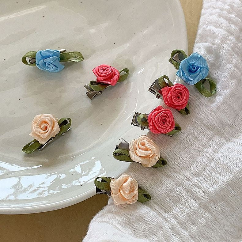 5pcs Mini Rose Hair Clip