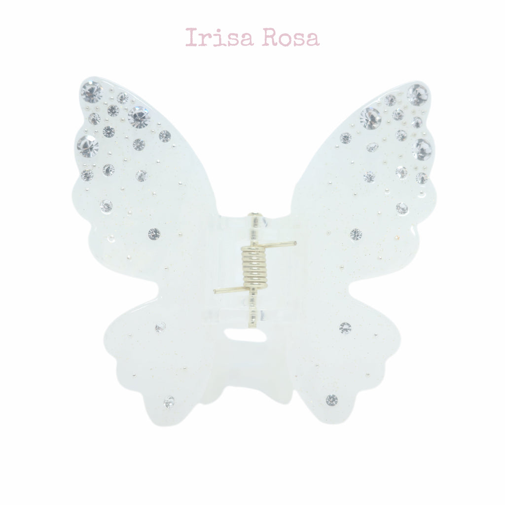 Sparkle Flutter Claw in White