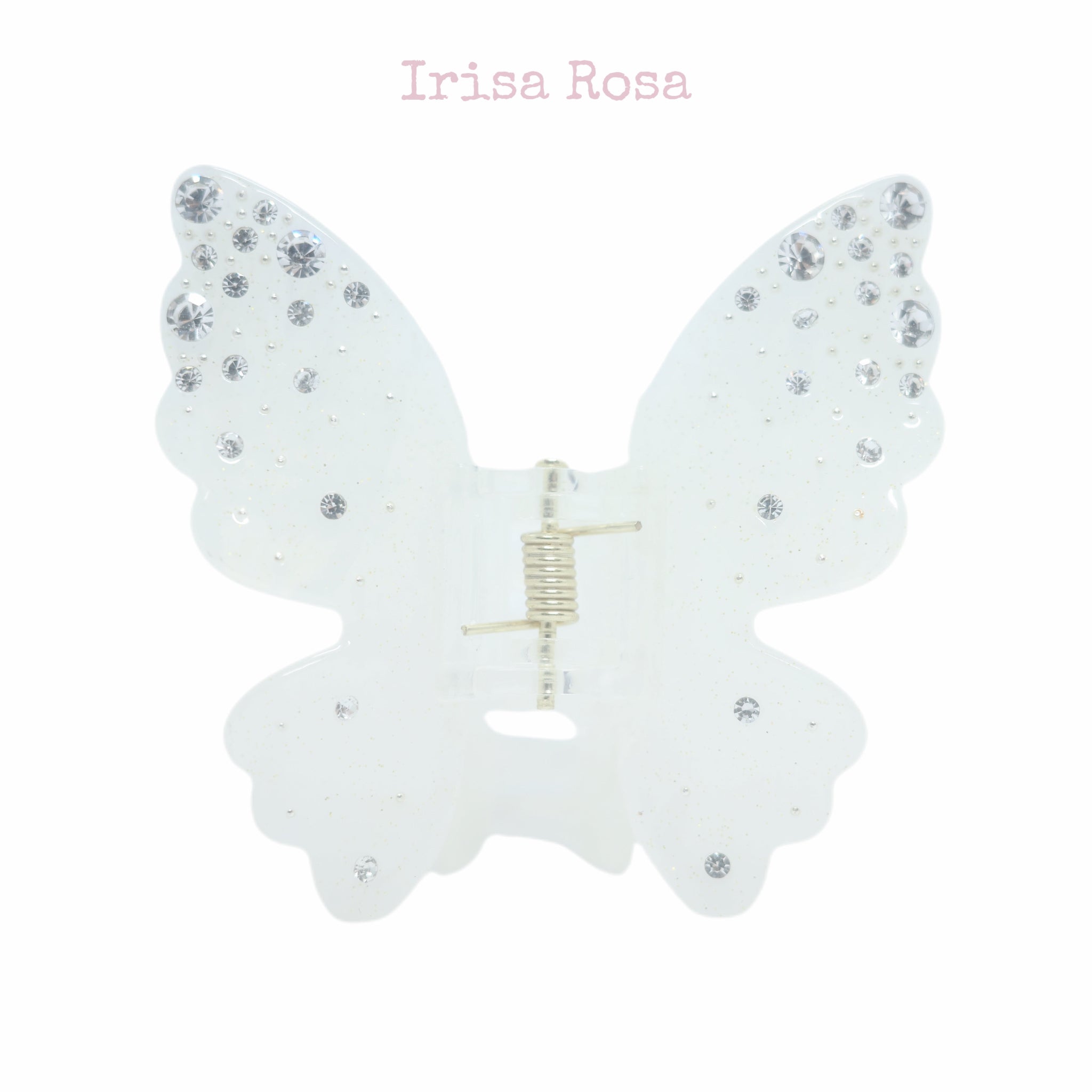 Sparkle Flutter Claw in White