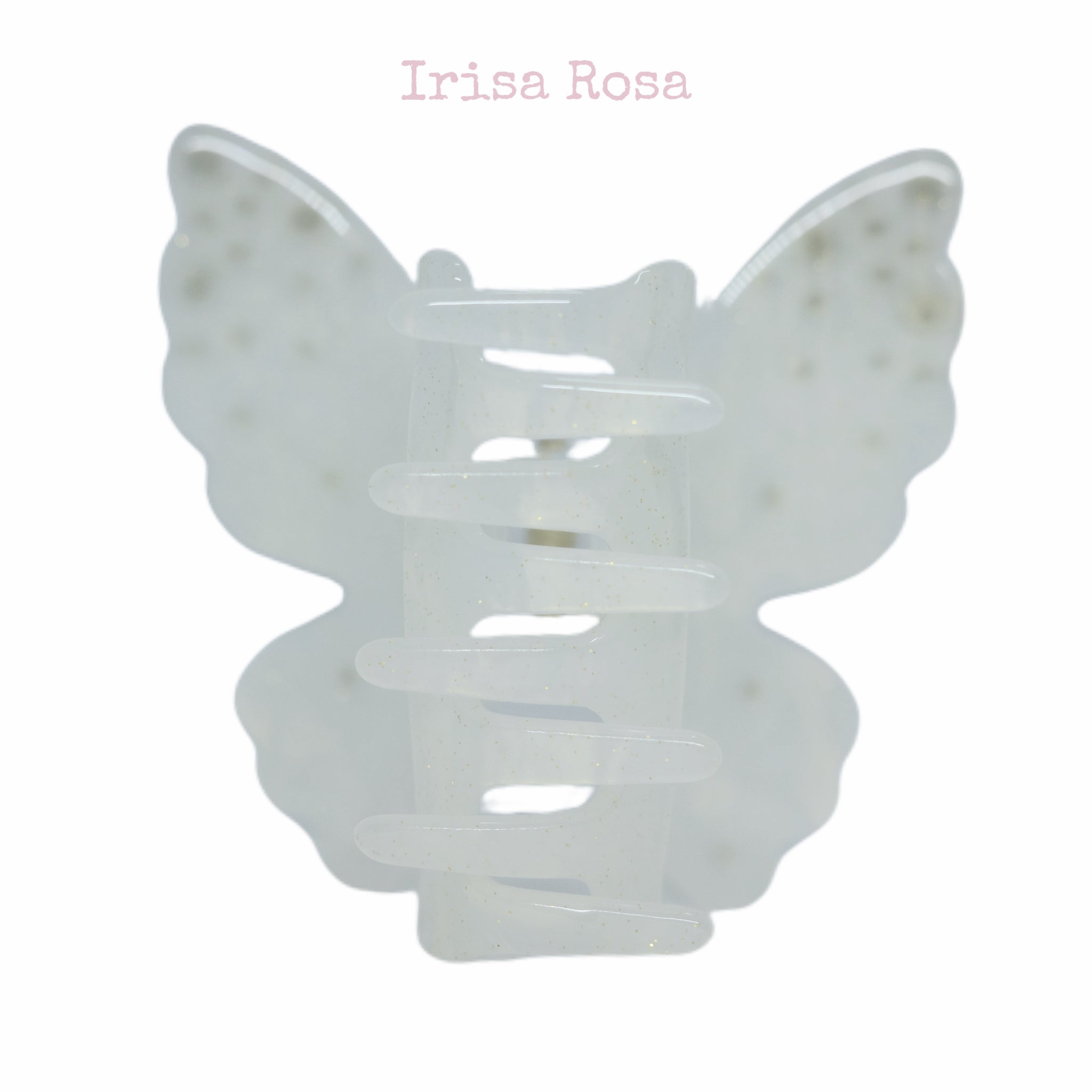 Sparkle Flutter Claw in White