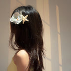 Special Edition of Orchid Barrette in Blue with Starfish
