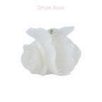 Petit Rose Hair Claw in White