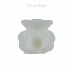 Petit Rose Hair Claw in White