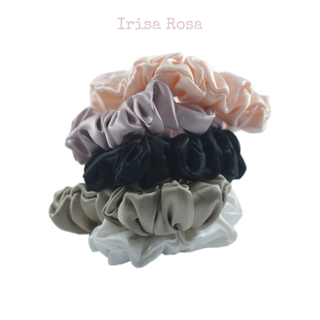 Silk Scrunchie Set in Dream Champagne (5pcs)