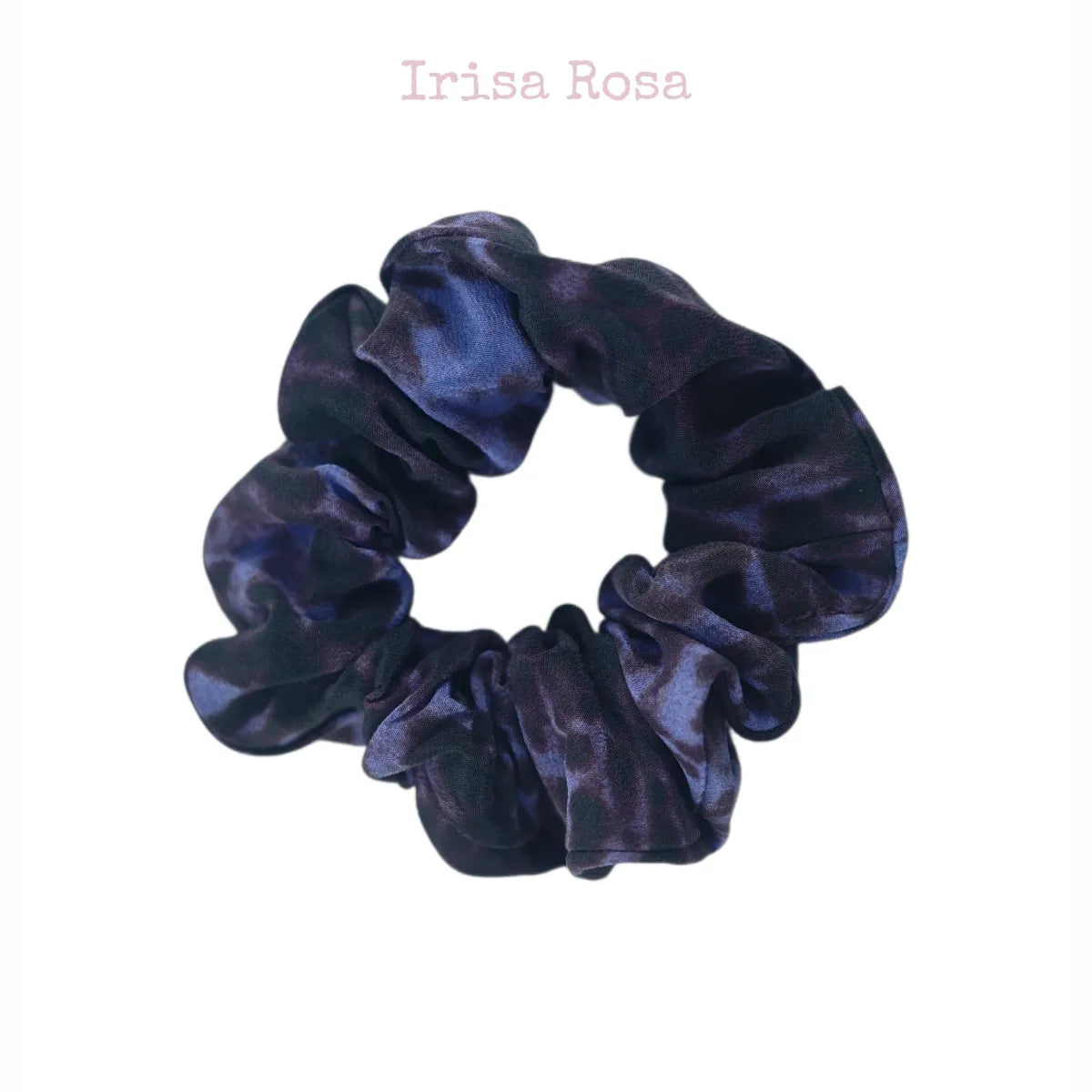 Silk Scrunchie in Purple Leopard
