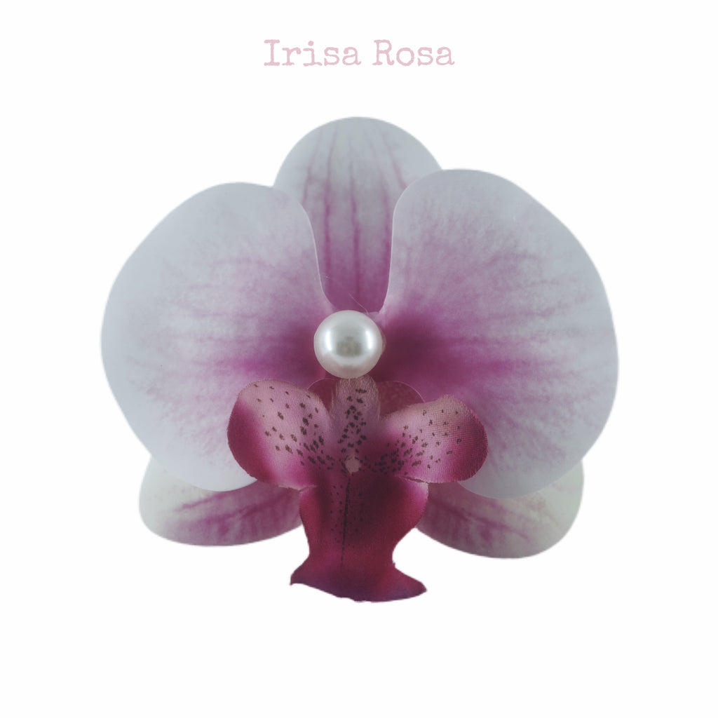 Orchid Barrette in Lora