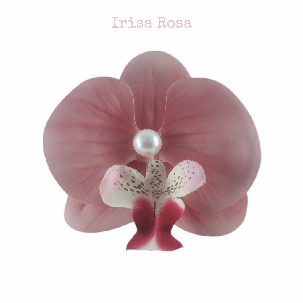 Orchid Barrette in Peach