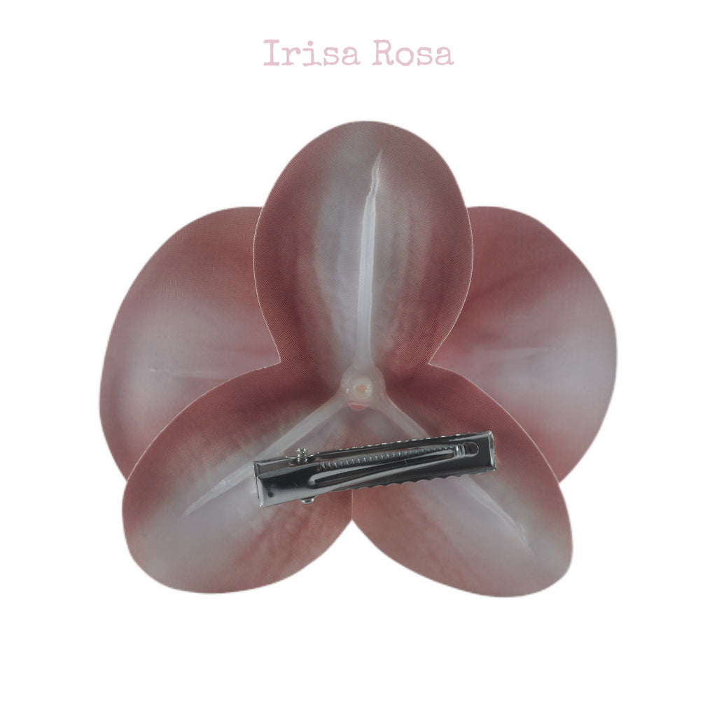 Orchid Barrette in Peach