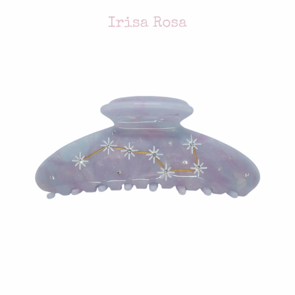 The Big Dipper Hair Claw in Purple – wide claw clip with galaxy-inspired design