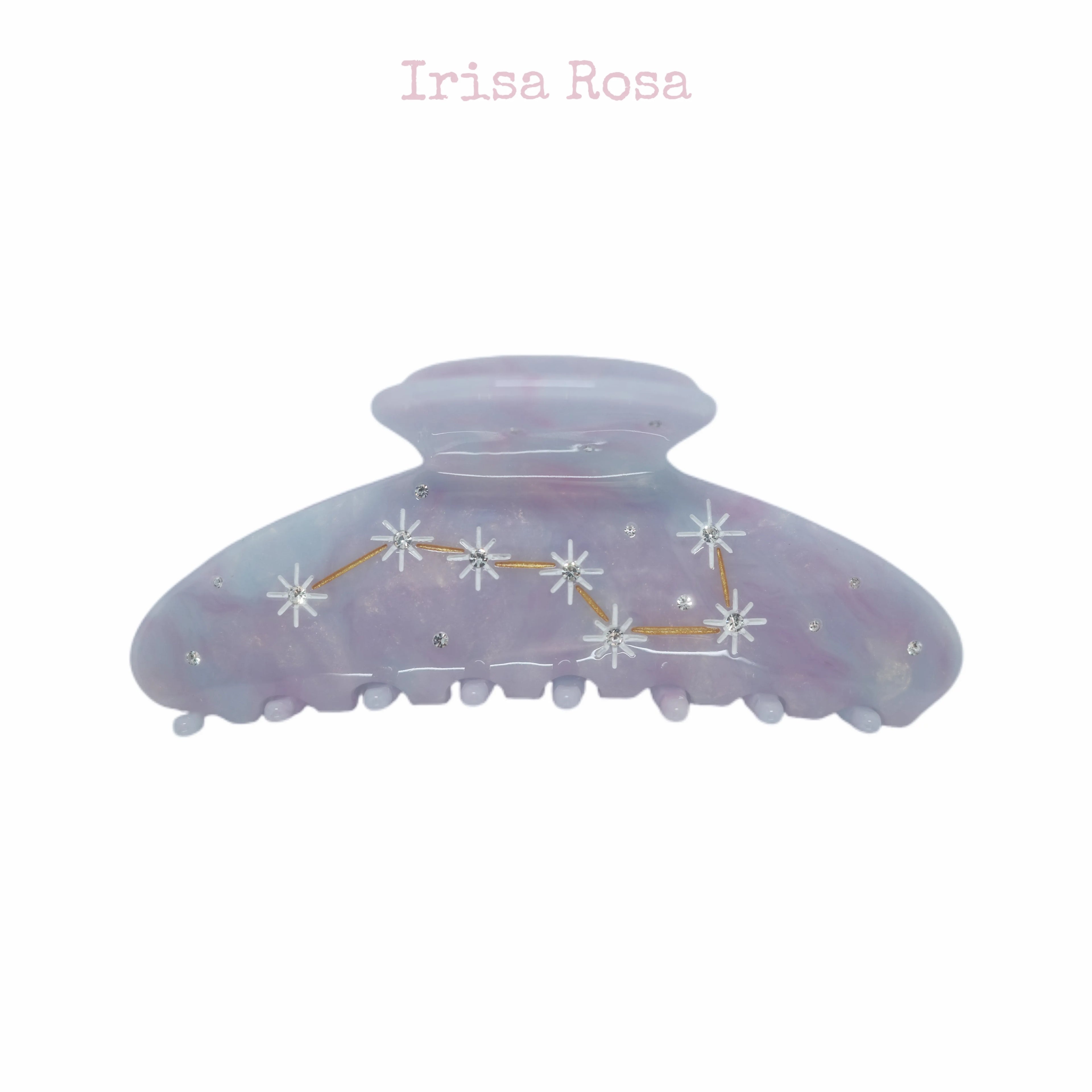 The Big Dipper Hair Claw in Purple – wide claw clip with galaxy-inspired design