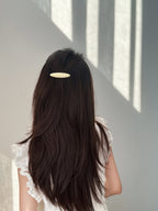 Back view hairstyle with butter side clip – cute barrette for women