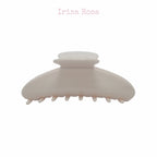 Gabrielle Claw in Jade Butter – minimalist cream-toned claw clip with smooth matte finish