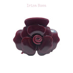 Grande Rose Claw in Red – bold floral claw clip hair accessory for women