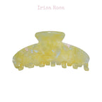 Irisa Rosa grande yellow hair claw clip – large acetate claw for strong hold