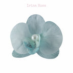 Orchid Barrette in Baby Blue – soft blue orchid hair clip