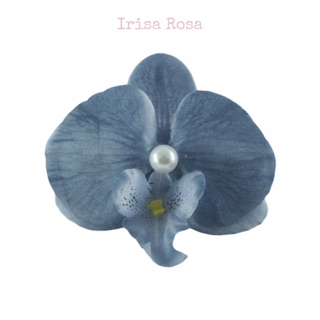 Orchid Barrette in Mint – mint green orchid hair clip