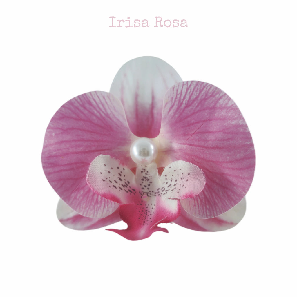 Orchid Barrette in Pitaya – dragon fruit pink orchid hair clip