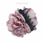 Side view of Purple Peony Hair Claw – stylish floral claw clip