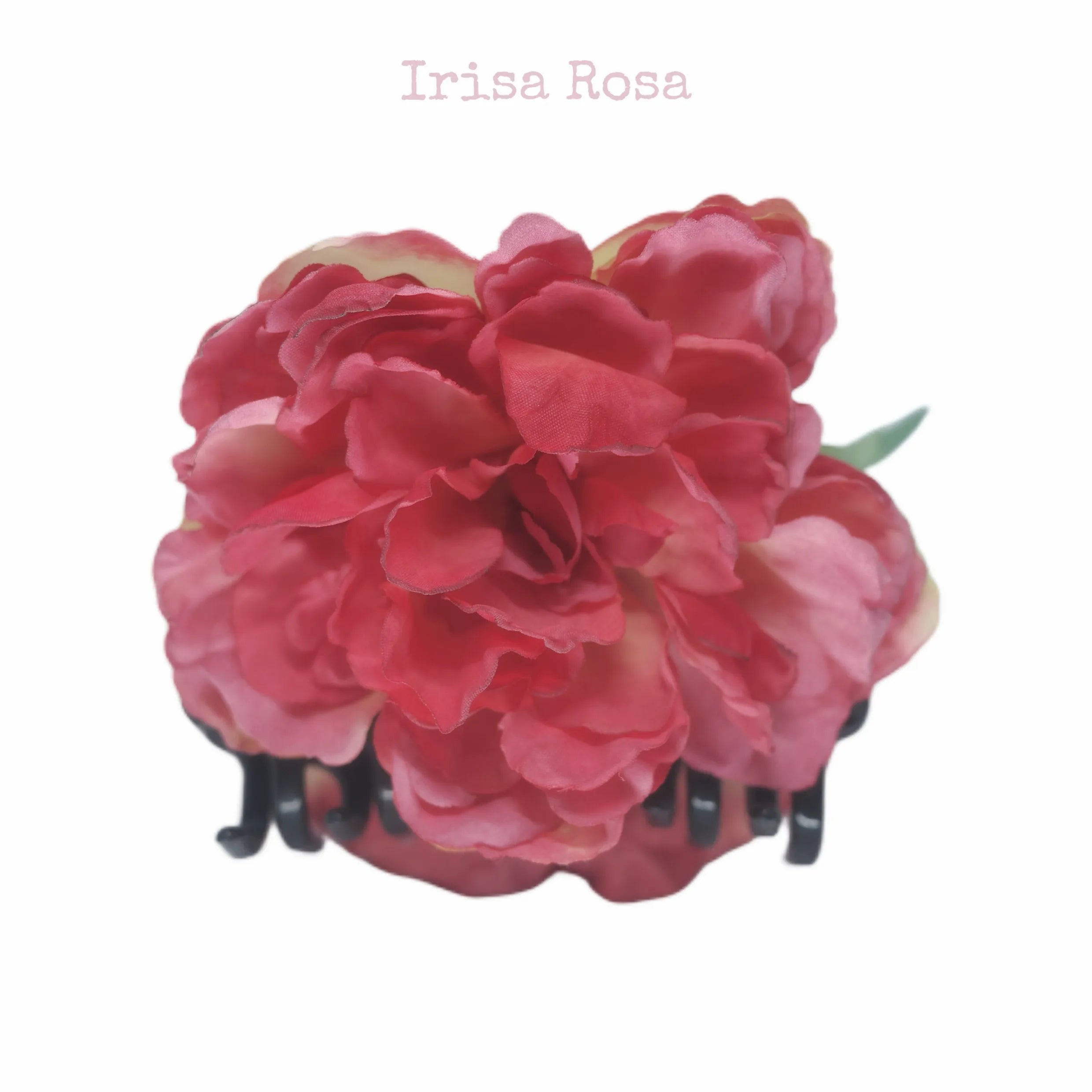 Red Peony Hair Claw – bold floral hair accessory for women