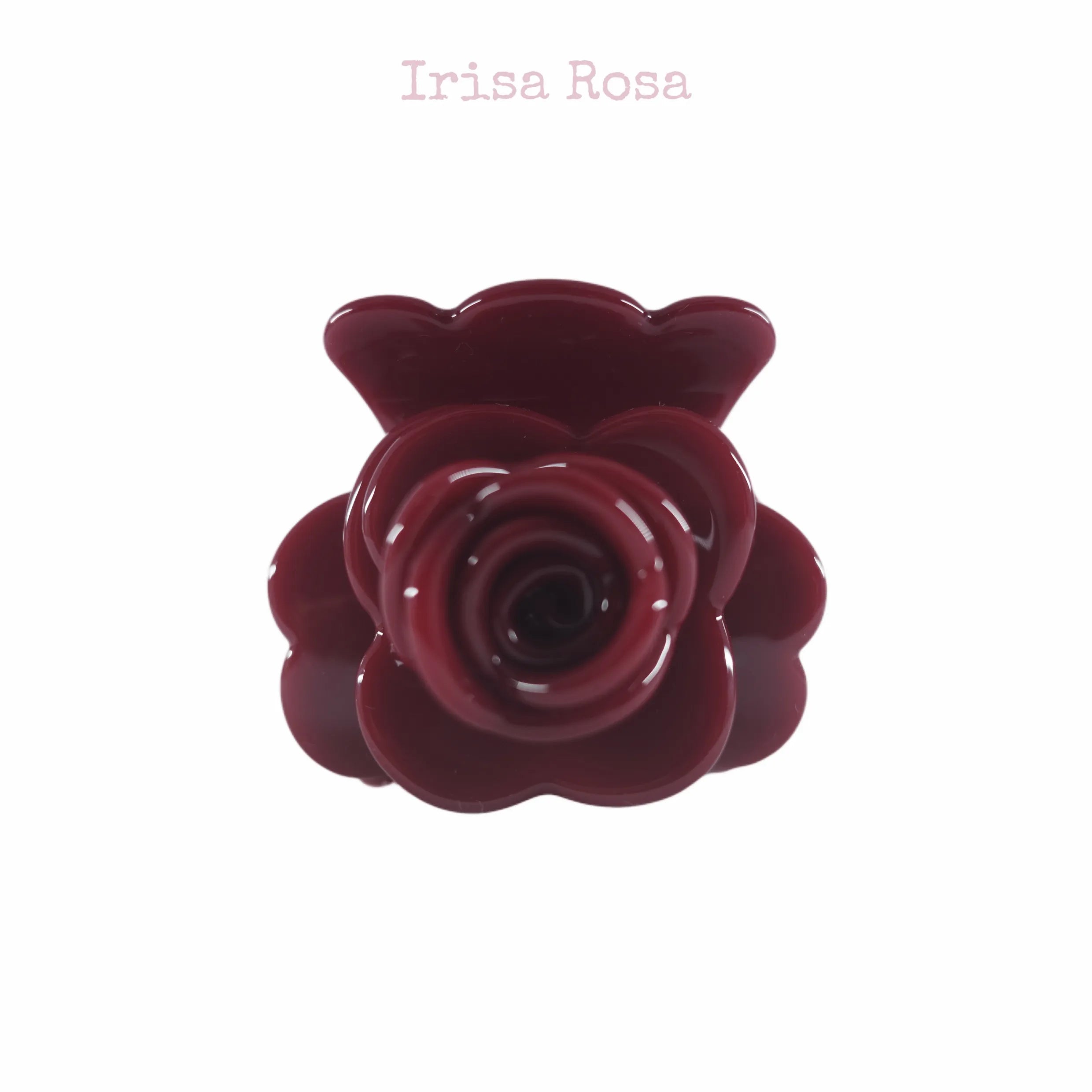 Petit Rose Hair Claw in Red – romantic floral claw clip accessory