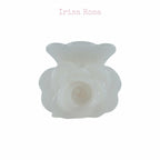 Petit Rose Hair Claw in White – delicate floral claw clip accessory