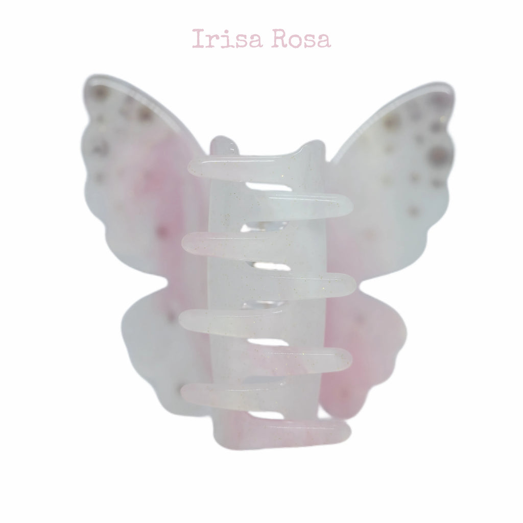 Pink Butterfly Hair Claw – stylish hair accessory for daily and wedding looks