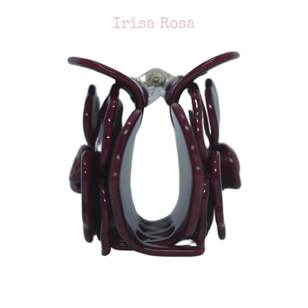 Red rose hair claw clip – elegant hair accessory for weddings, parties, and daily styling