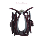 Red rose hair claw clip – elegant hair accessory for weddings, parties, and daily styling