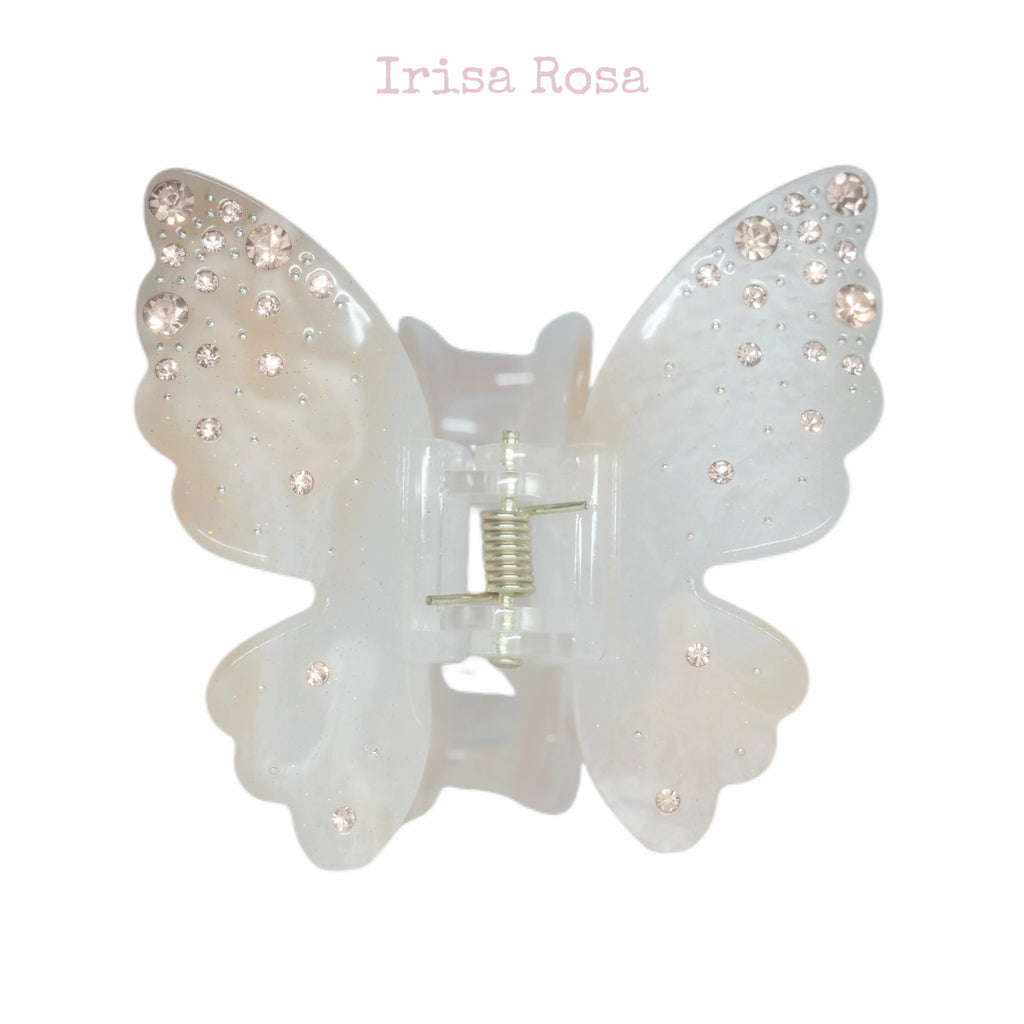 Sparkle Flutter Butterfly Claw Clip in Orange – cute hair accessory for women