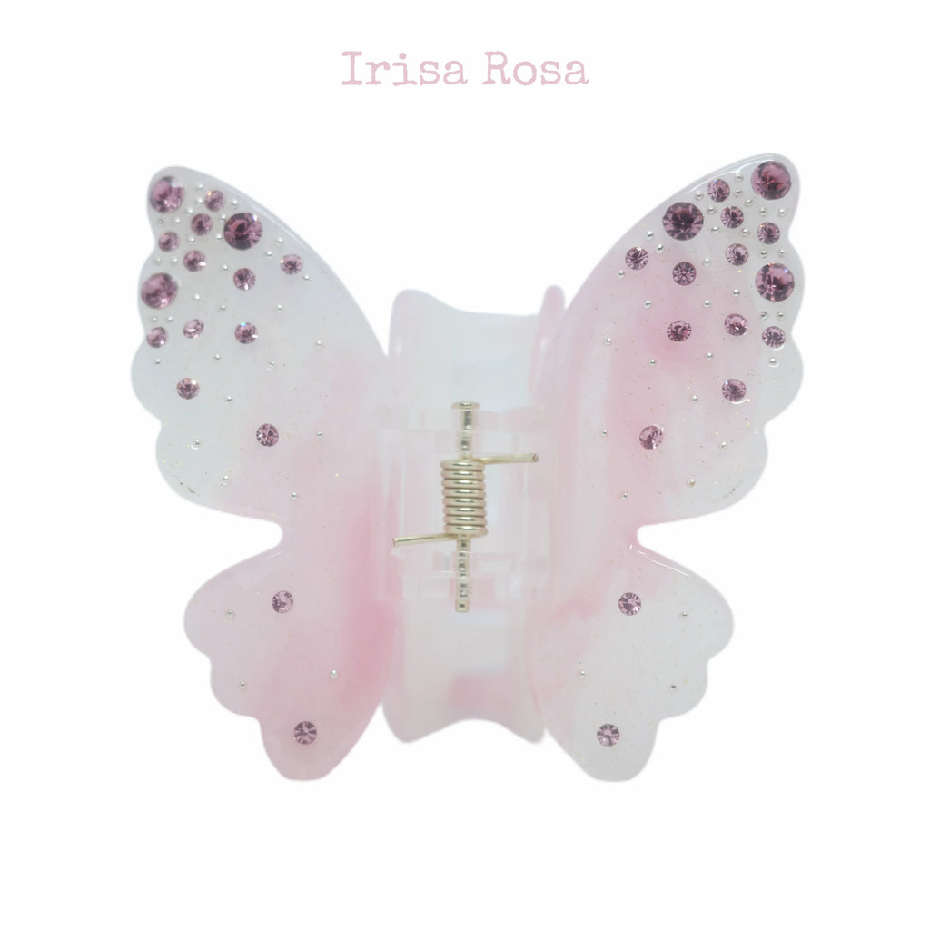 Sparkle Flutter Butterfly Claw Clip in Pink – cute claw clip for women’s hairstyles