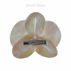 Orchid Barrette in Tangerine Pith