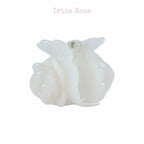 White rose claw clip – stylish and lightweight hair accessory for women